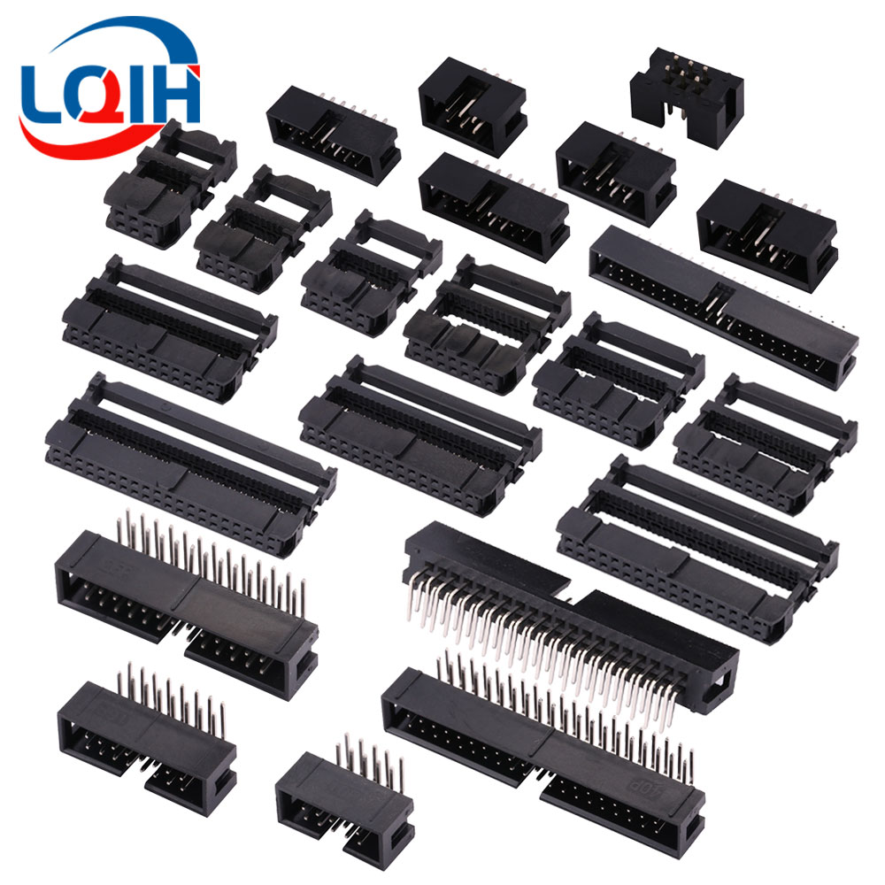Male Female Header Pin - 2.54mm Pitch FC 6/8/10/12/14/16/18/20/24/26/30/34/40/50/60/64Pin Female IDC