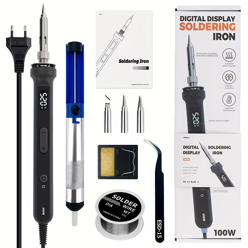 Diy Electronics Soldering Kit - 100W Digital Soldering Iron Kit Adjustable‑Temperature