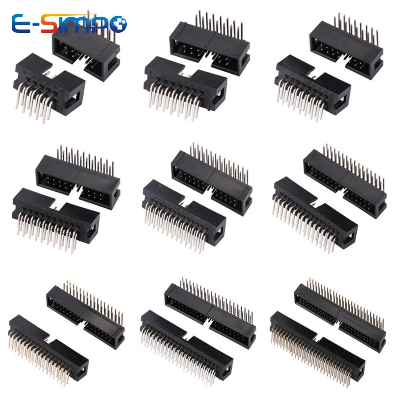 Male Female Header Pin - 10pcs DC3 2.54mm DIP RA Right