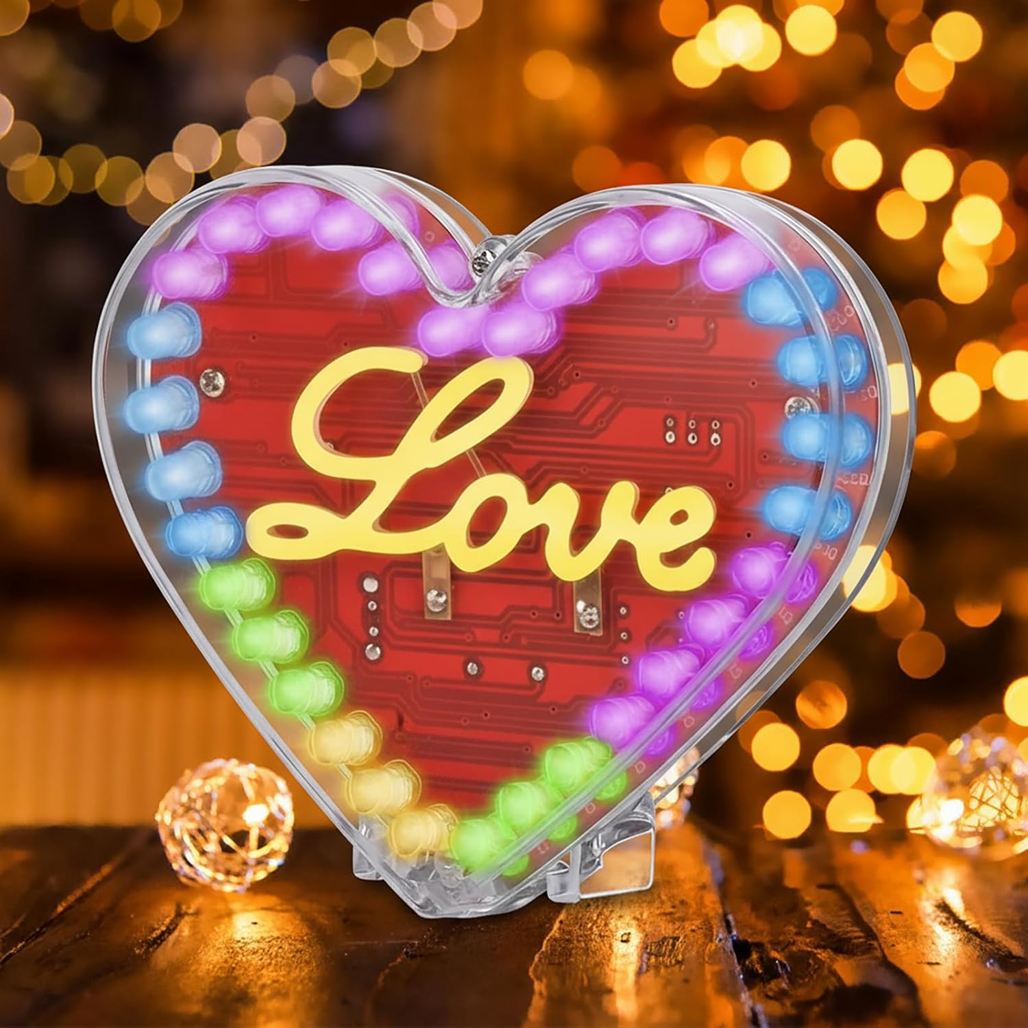 Heart Shaped LED Soldering Kit - Diy Electronics Filament review and price