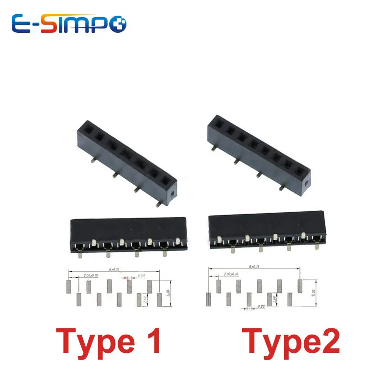 10pcs 2.0mm Pitch SMD 1*3P4P5P - Male Female Header Pin review and price