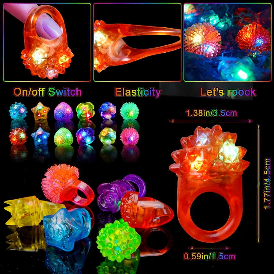 10Pcs LED Light Up Jelly Rings - Diy Halloween Electronics review and price