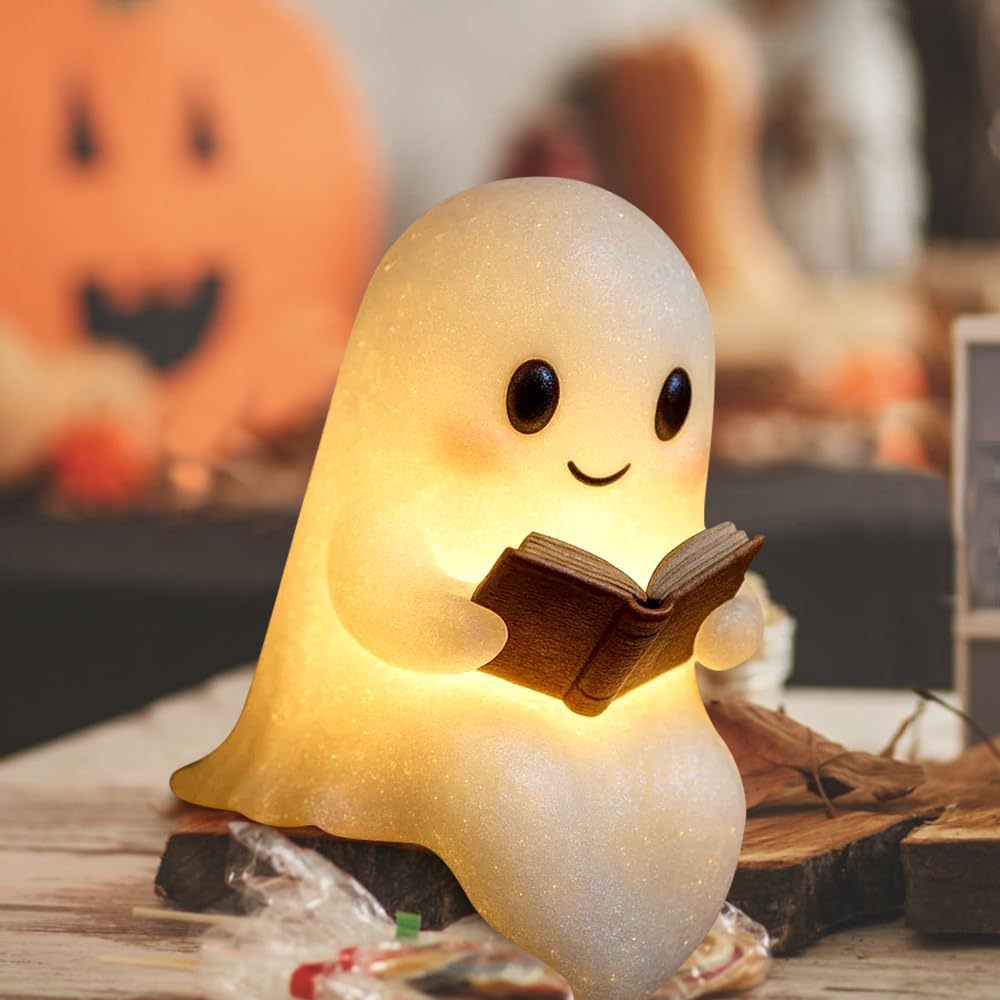 New Cute Ghost Reading Book La - Diy Halloween Electronics review and price