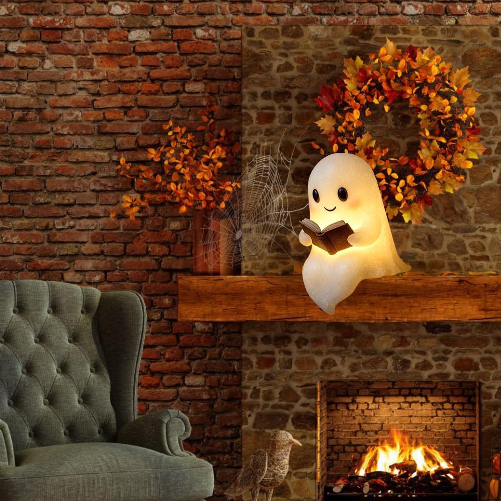 New Cute Ghost Reading Book La - Diy Halloween Electronics review and price