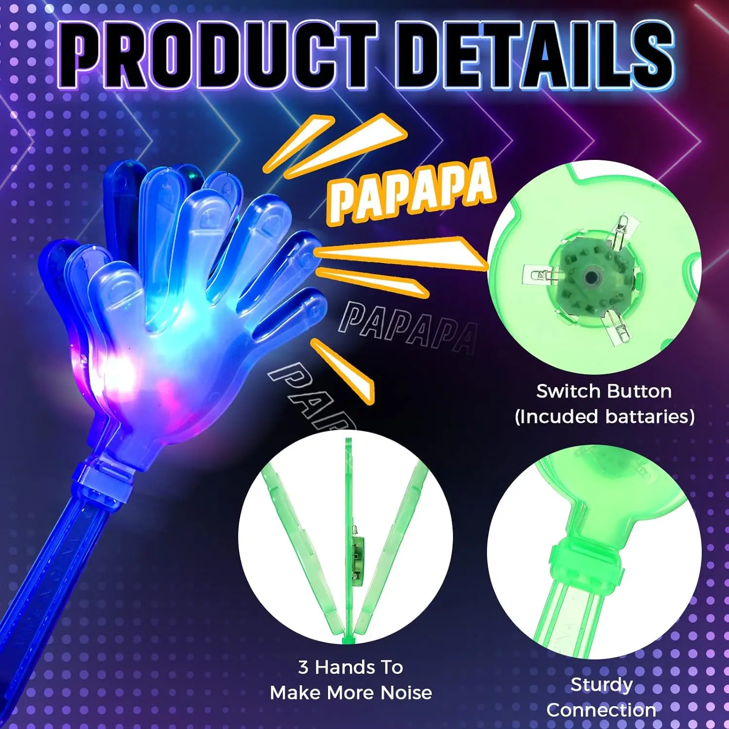 12pcs Hand Clappers Light up L - Diy Halloween Electronics review and price