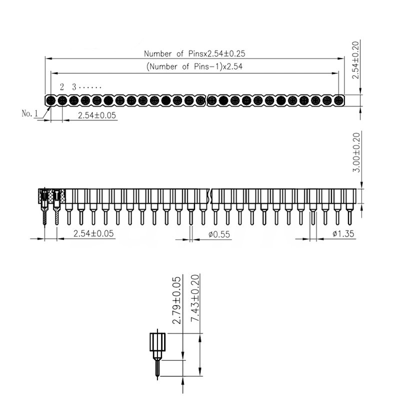 Javino 5/20/50Pcs 1x40 Pin Con - Male Female Header Pin review and price