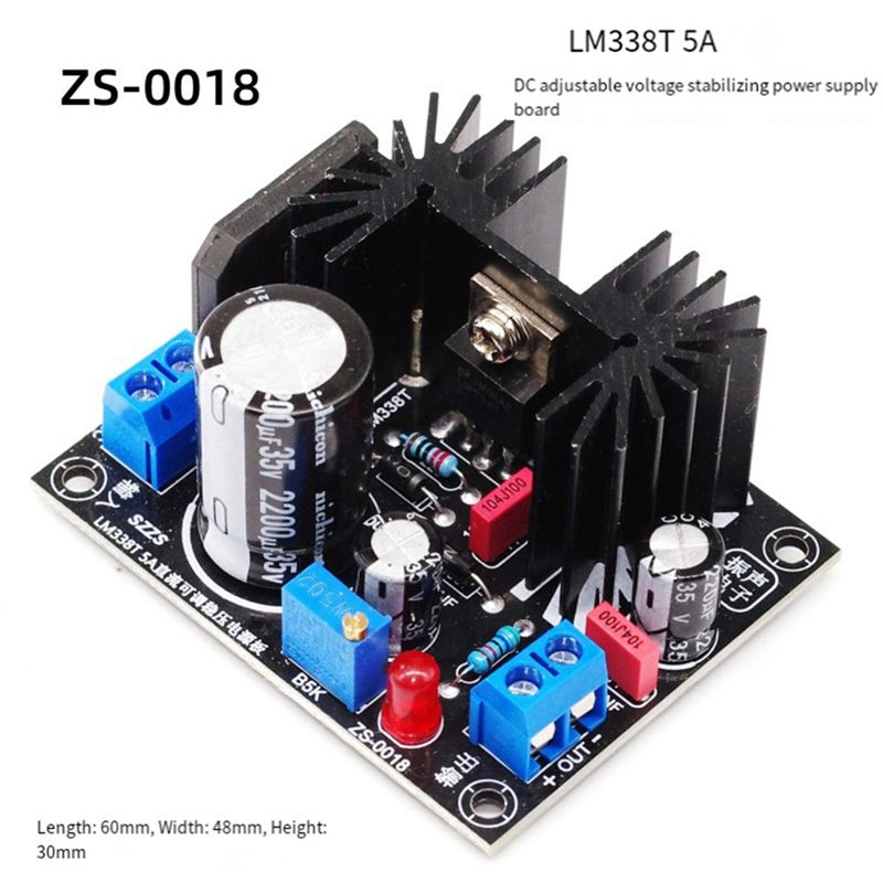 LM338 5A Output Adjustable Lin - Diy Electronics Filament review and price