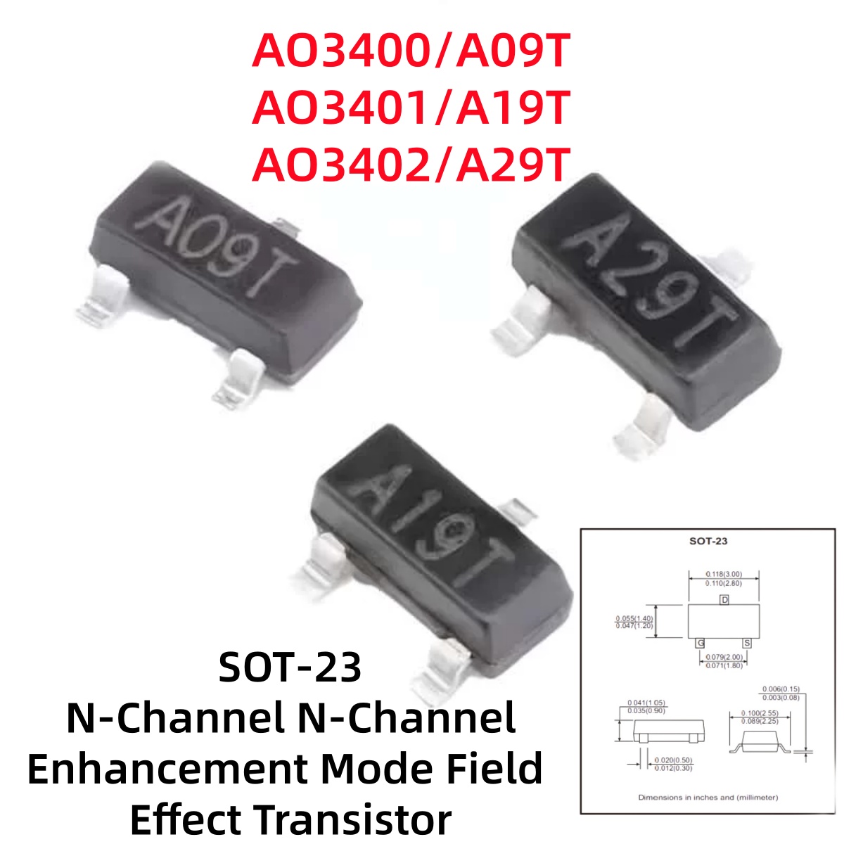 100-500Pcs AO3400/A09T AO3401/ - Diy Electronics Youtube Channel review and price