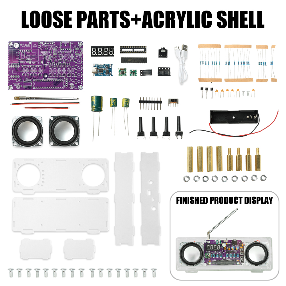 FM Radio Electronic DIY Kit 87 - Diy Electronics Youtube Channel review and price