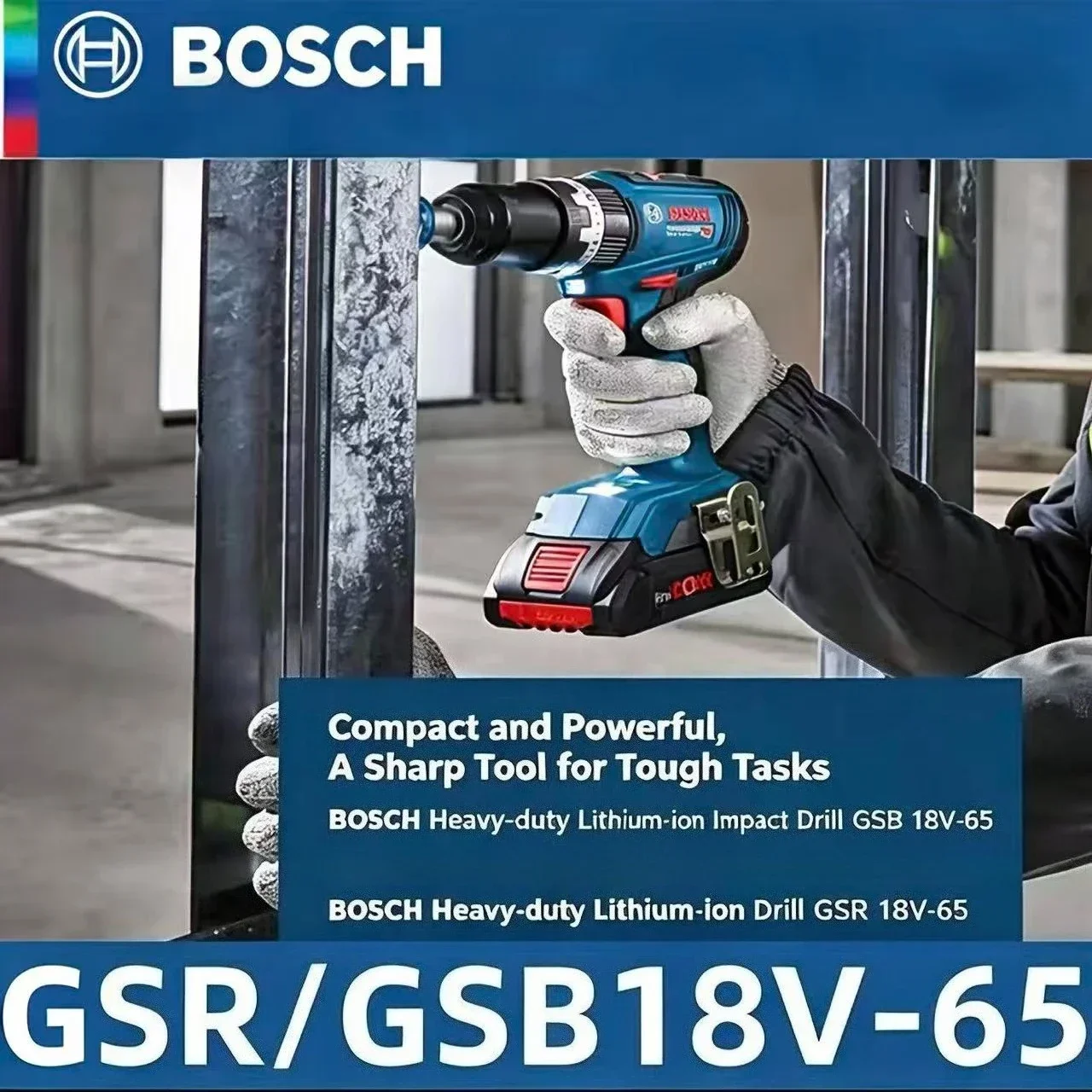 Compact Bosch GSR 18V-65,GSB 1 - Bosch Drill Gsb 18V review and price
