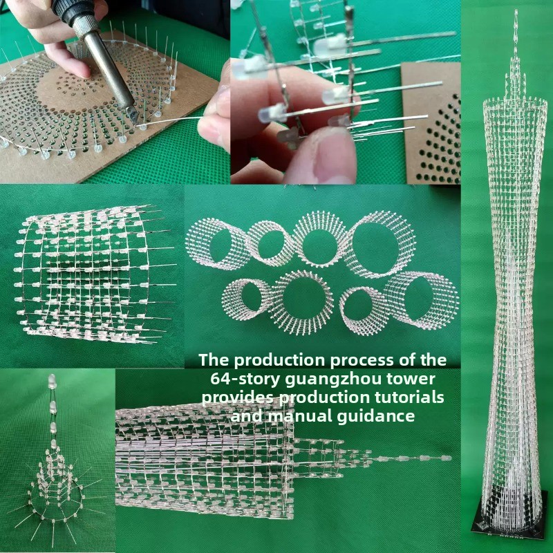64 Layers Canton Tower DIY Ele - Diy Electronics Soldering Kit review and price